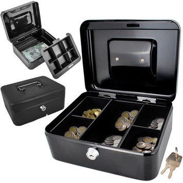 Велика металева касетна скринька для грошей Malatec 822 сейф каса - 20&times;16&times;9 см 822 фото