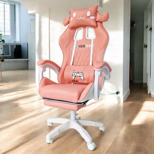 Обертове ігрове крісло Bunny Gamer з підставкою для ніг KIDS ZONE KO27R KO27R фото