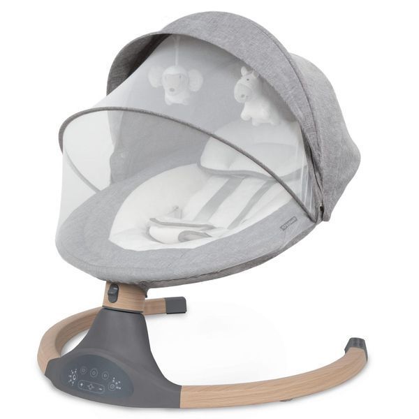 Шезлонг-гойдалка 2в1 Kidwell LUXI Dark Melange/Wooden 5090 фото