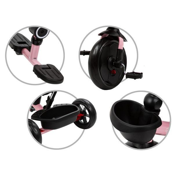 Детские трехколесный велосипед с родительской ручкой Kidwell AXEL CHARMY PINK ROTRAXE01A0 фото
