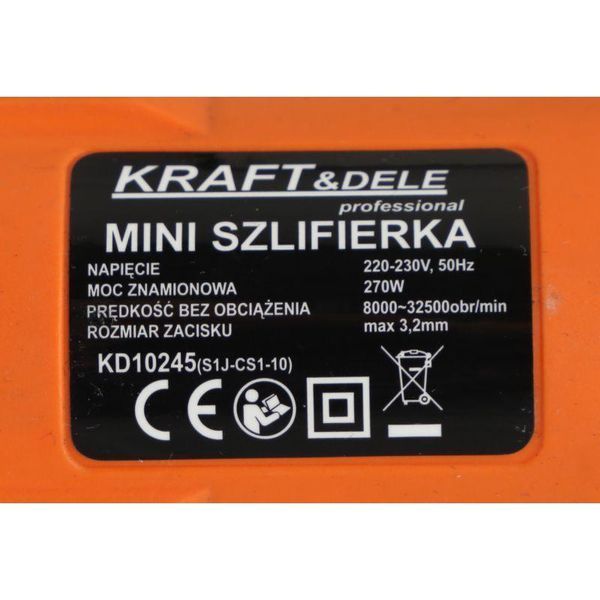 Мини-шлифовальная машина 270 Вт (235 эл.) Kraft&Dele KD10245 KD10245 фото
