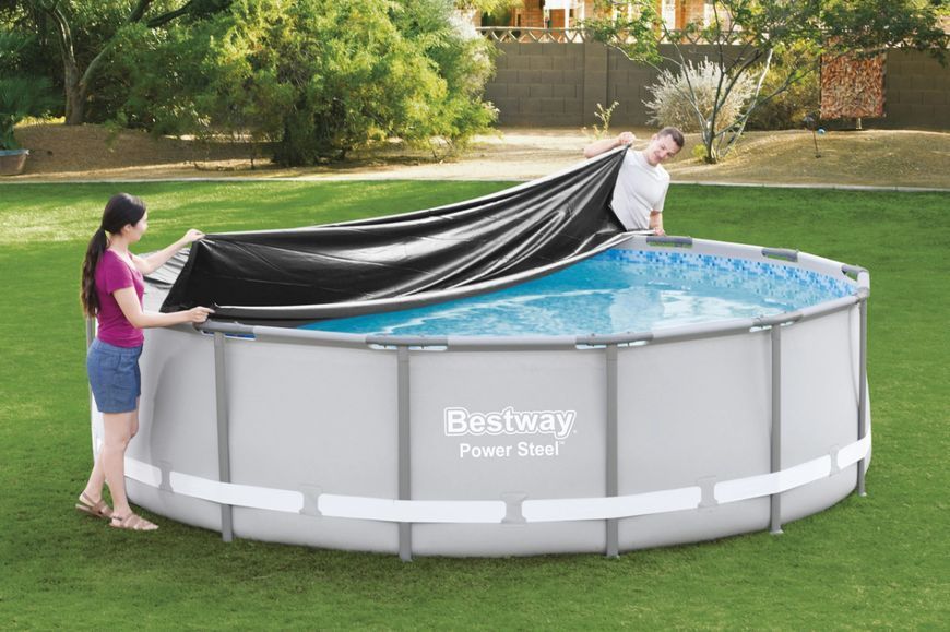 Bestway 58292 Захисне покриття-брезент для басейну ПВХ &Oslash; 396 см Чорний 58292 фото